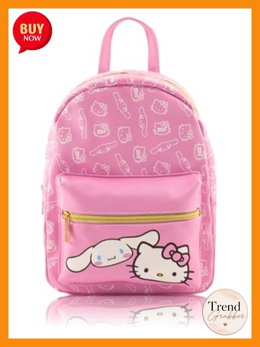 Hello Kitty Cinnamoroll Mini Backpack PU Leather Daypack Travel Bag